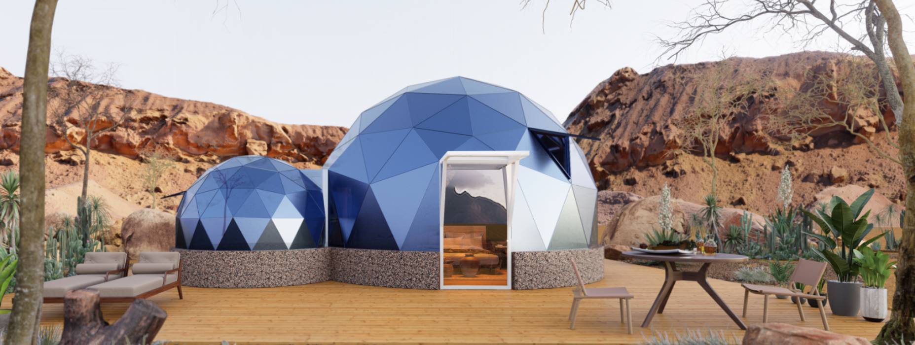 长兴县球形智能光伏玻璃星空房